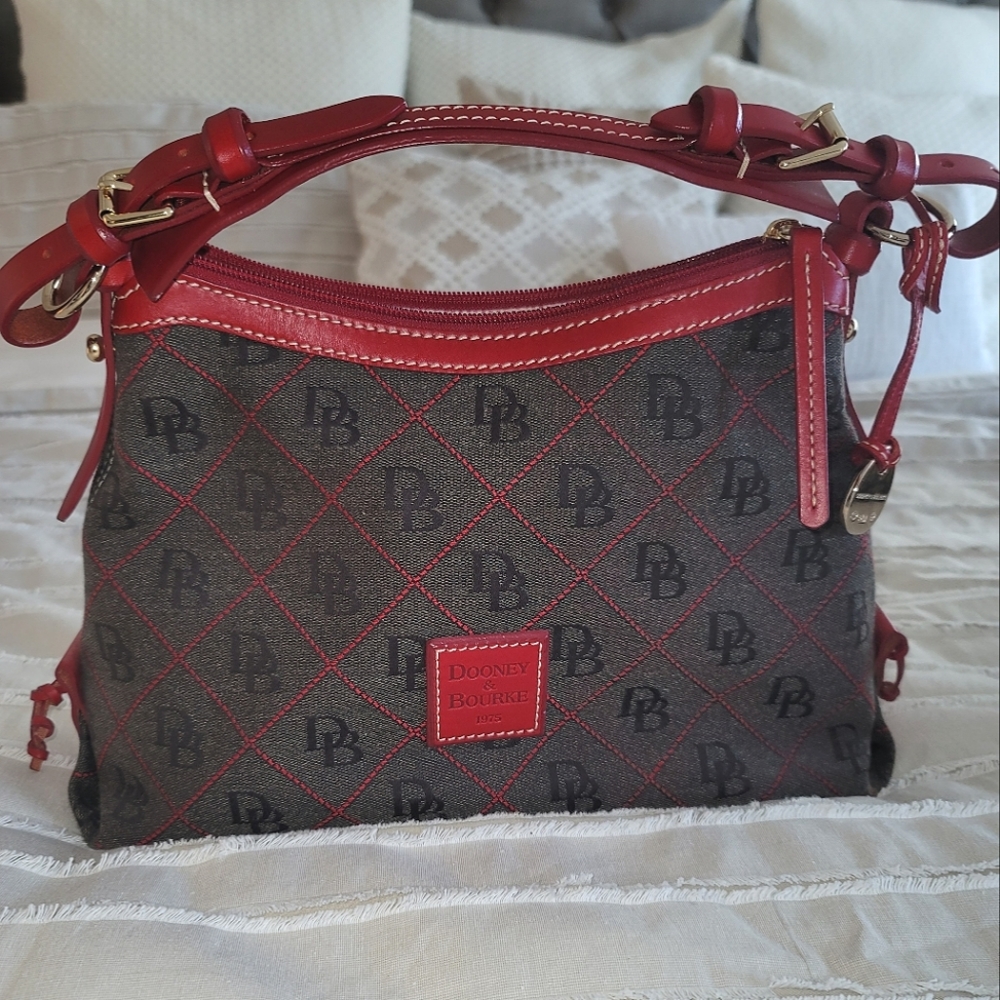 RARE Dooney East West Slouch Bag